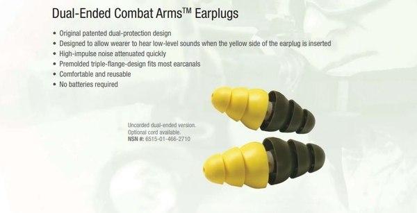 Dual-Ended Combat Arms Earplugs